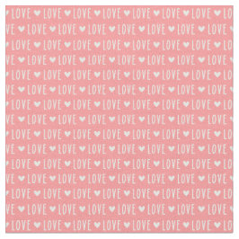 Tela Valentine love text print in coral