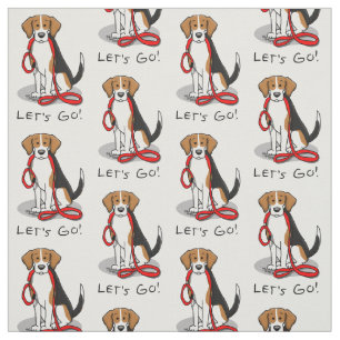 Tela ¡Vamos! (paseo) Perro Beagle (tricolor 3) Cute