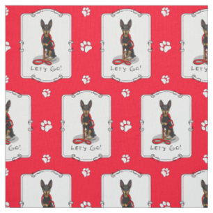 Tela ¡Vamos! Pinscher Miniatura (negro y fuego 1)