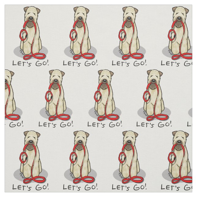 Tela ¡Vamos! Walk Wheaten Terrier Dog (trigo 1b2) (Retal)