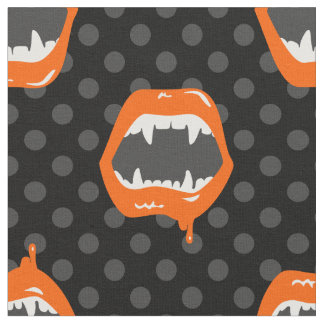 Tela vampire lips monster fanged creature orange