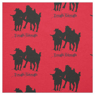 Tela Vaquero de Rodeo Occidental Lucha de Toro