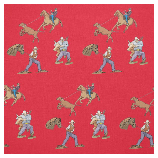 Tela Vaqueros Occidentales Caballo de Acervo Ropa CUALQ (Retal)