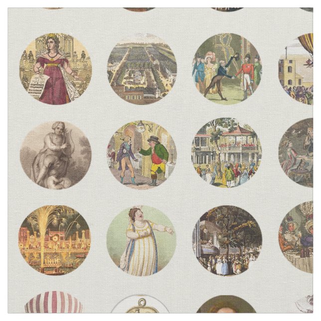 Tela Vauxhall Garden Tejidos Círculos (De cerca)