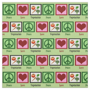 Tela Vegetariano del amor de la paz