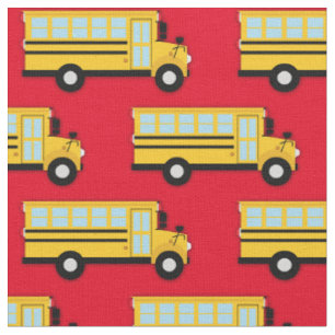 Tela Vehículos Autobuses Escolares Niños Lindos