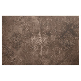 Tela Velvety Bronze Damask   Grunge barroco marrón