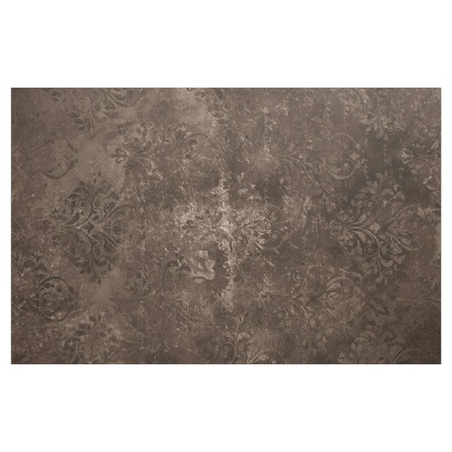 Tela Velvety Bronze Damask | Grunge barroco marrón (Yarda)