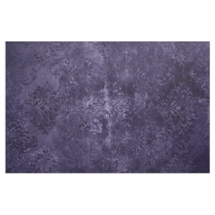 Tela Velvety Midnight Damask Grunge índigo morado