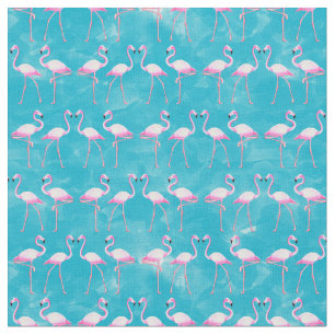 Tela Verano de Playa Flamingos Rosa