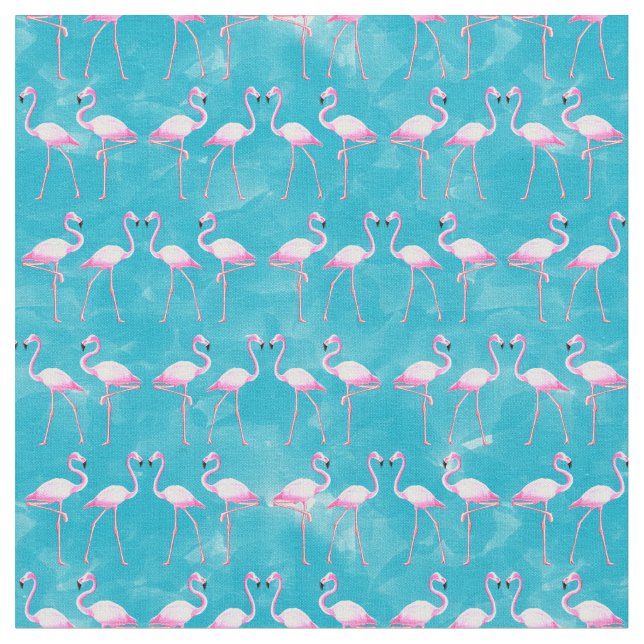 Tela Verano de Playa Flamingos Rosa (De cerca)