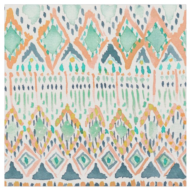 Tela Verano TRIBAL de BALLIN' Boho geométrico (De cerca)