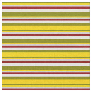 Tela Verde, amarillo, gris claro, rojo oscuro y crema d