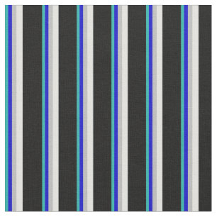 Tela Verde, azul, gris, cian claro y negro