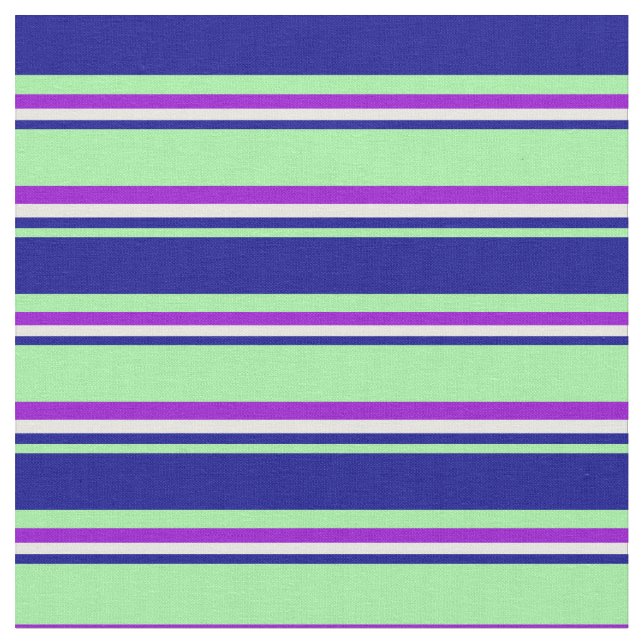 Tela Verde, azul oscuro, blanco y violeta oscuro (De cerca)