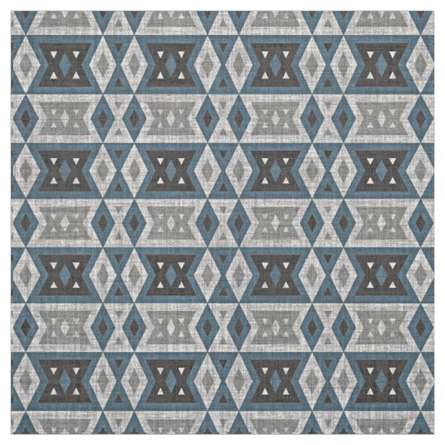 Tela Verde azulado Blue Gray Black Ecléctic Ethnic Look (Retal)