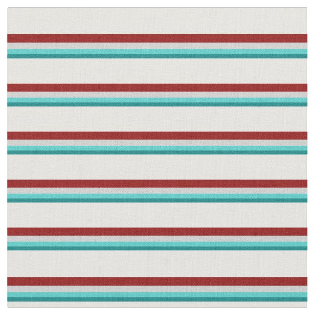 Tela Verde azulado, turquesa, gris claro, rojo oscuro y (De cerca)