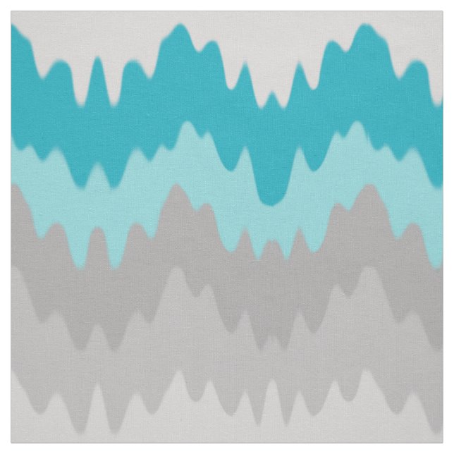Tela Verde azulado Turquesa Gris Gris Gris Chevron Ombr (Retal)