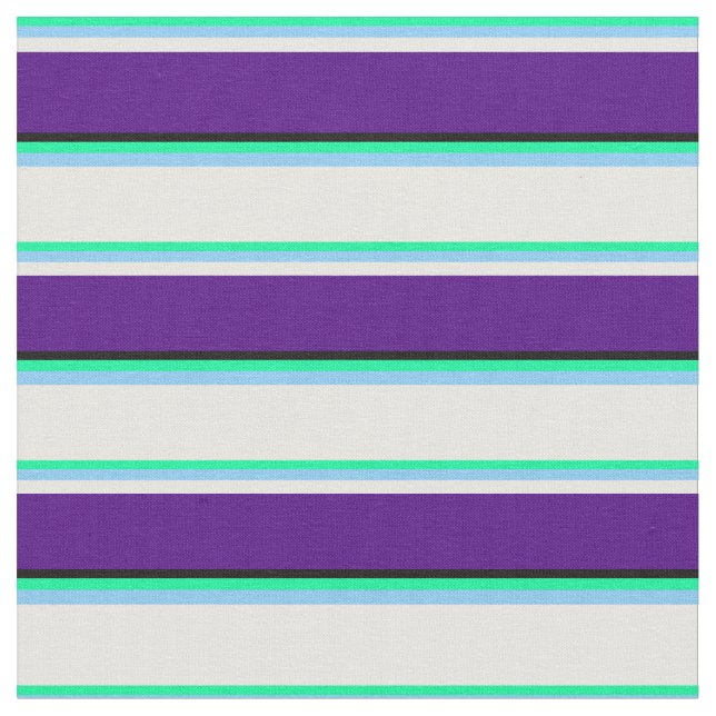 Tela Verde, cielo claro azul, blanco, índigo y negro (De cerca)