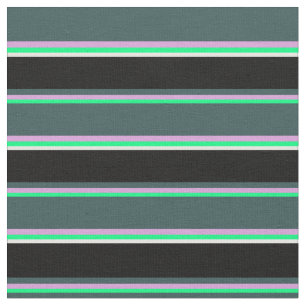 Tela Verde, ciruela, gris pizarra oscuro, negro y blanc