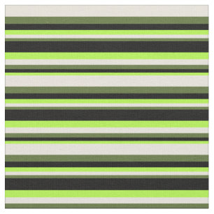 Tela Verde claro, negro, verde oliva oscuro y beige