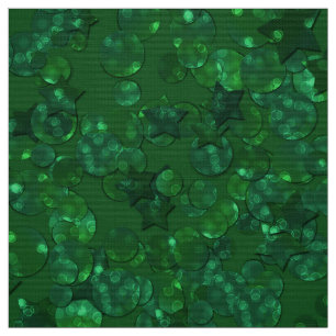 Tela Verde, confetti, purpurina