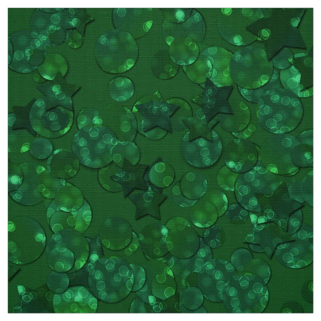 Tela Verde, confetti, purpurina (Retal)