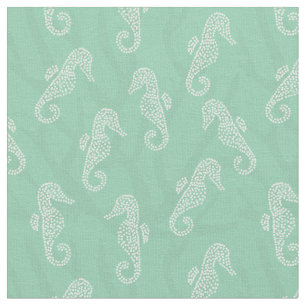 Tela Verde costero de Seafoam del Seahorse del arrecife