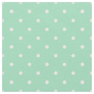 Tela verde de espuma marina con puntos de polka bl