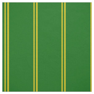 Tela Verde de la isla, diseño con rayas doradas, patrón