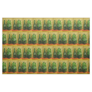 Tela verde de las botellas de cerveza