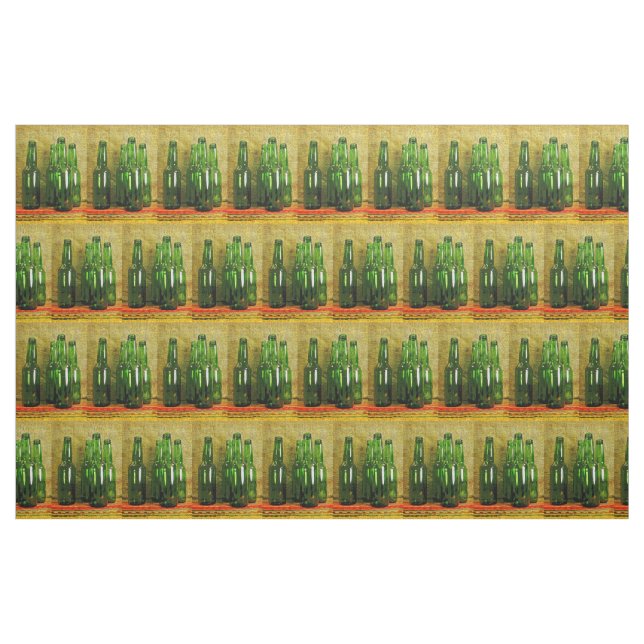 Tela verde de las botellas de cerveza ("Cuarto gordo" (fat quarter))