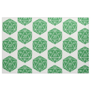Tela verde de los dados D20