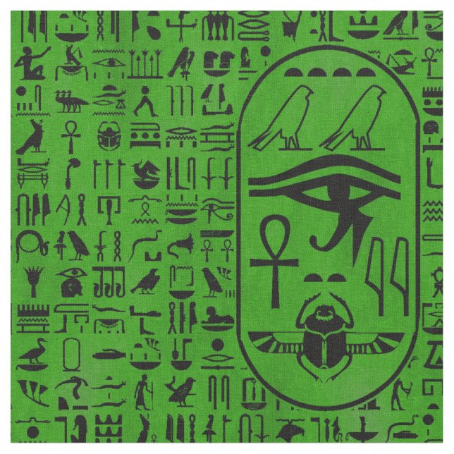 Tela Verde de los Hieroglyphics (De cerca)