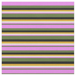 Tela Verde de oliva oscura, violeta, blanca, dorada y n