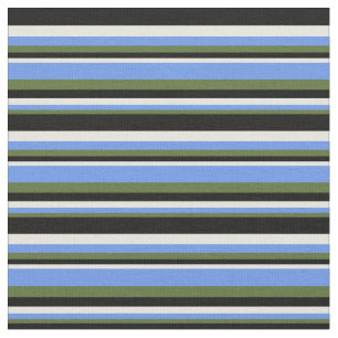 Tela Verde de oliva oscuro, azul de flor de maíz, beige