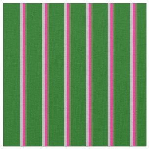 Tela Verde de oliva oscuro, rosa profundo, gris y verde