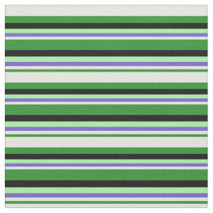 Tela Verde Forestal, Beige, Azul pizarra, Verde y Negro