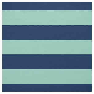 Tela Verde geométrico de Seafoam y rayas de la marina