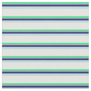 Tela Verde, Gris, Azul Medianoche, Azul Polvo y Blanco