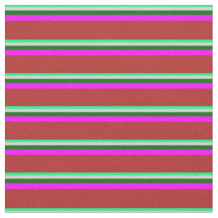 Tela Verde, gris claro, verde oscuro, fucsia y rojo