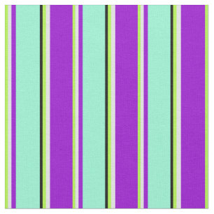 Tela Verde, Lavanda, Violeta Oscura, Aguamarina y Negro