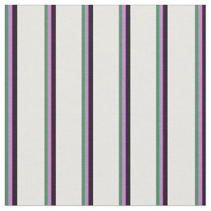 Tela Verde marino, orquídea, negro y color crema de men