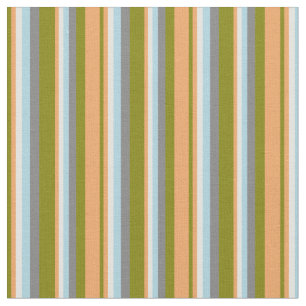 Tela Verde, marrón, cian claro, azul claro y gris