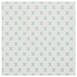Tela Verde menta minúscula de Xs en blanco