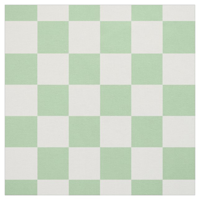 Tela Verde menta y blanco a cuadros Gingham  (Retal)
