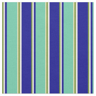 Tela Verde, Mint Cream, Azul Oscuro, Aquamarina y Tan
