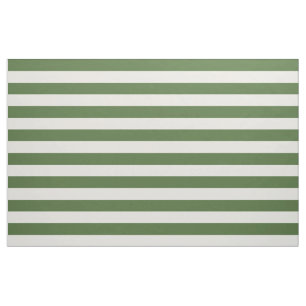 Tela Verde musgo y marfil Rayas de 2,25 pulgadas