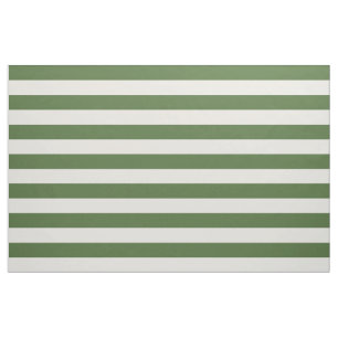 Tela Verde musgo y marfil rayas de 2.57 pulgadas