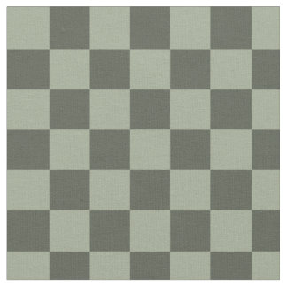 Tela Verde oscuro Sage Checker Checkerboard Checkered